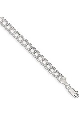 gorgeous tiny double link silver baby bracelet
